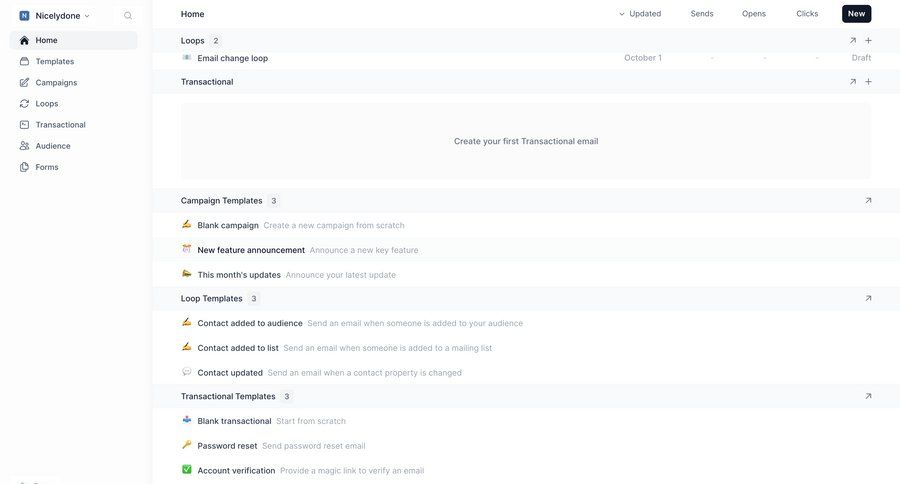 Loops screen example
