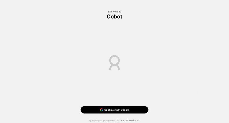 Cobot
				signin page example