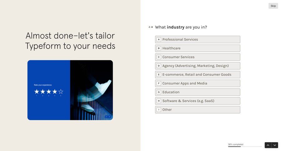 Typeform
			      ux ui design