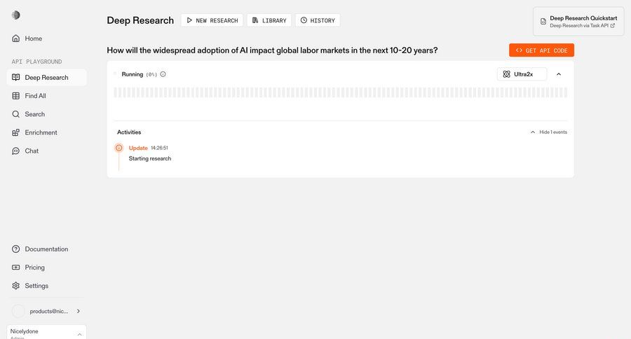 Parallel
			 dashboard artificial intelligence progress tracking research menu progress bar ui page example