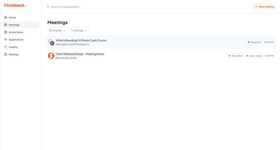 Circleback
			     ux ui design