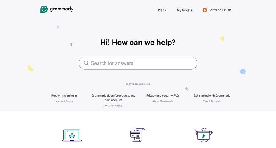 Grammarly
				search ui page example