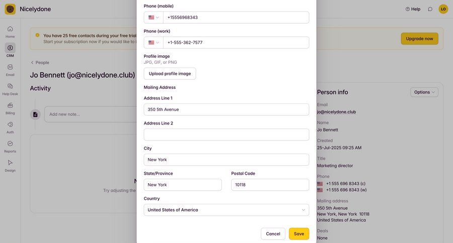Outseta screen example