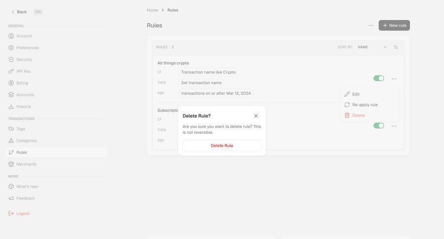 Maybe Finance screen example