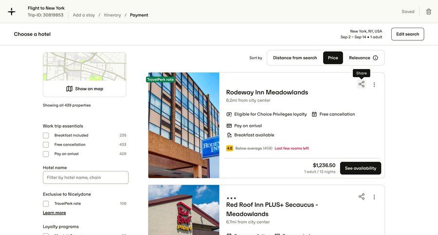 Travelperk screen example