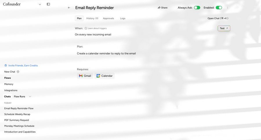 Cofounder
				settings ui page example