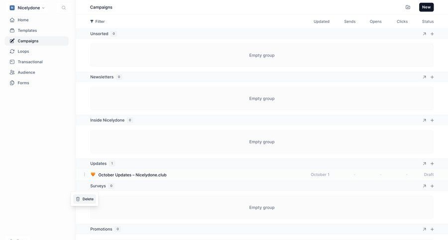 Loops screen example