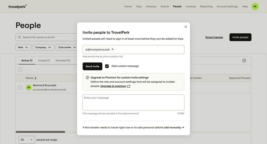 Travelperk screen example