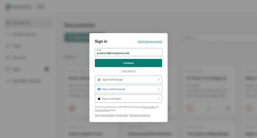 Grammarly screen example