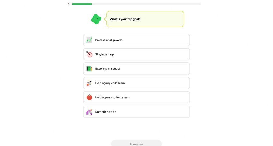 Brillant
				onboarding page example