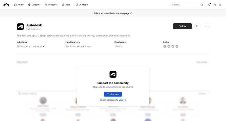The org screen example
