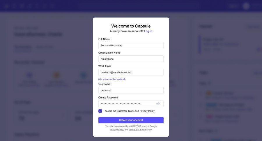 Capsule
			   ux ui design