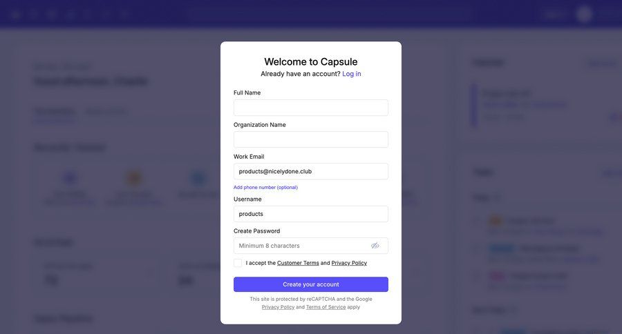Capsule
			   ux ui design