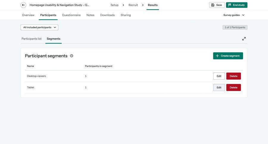 Optimal screen example