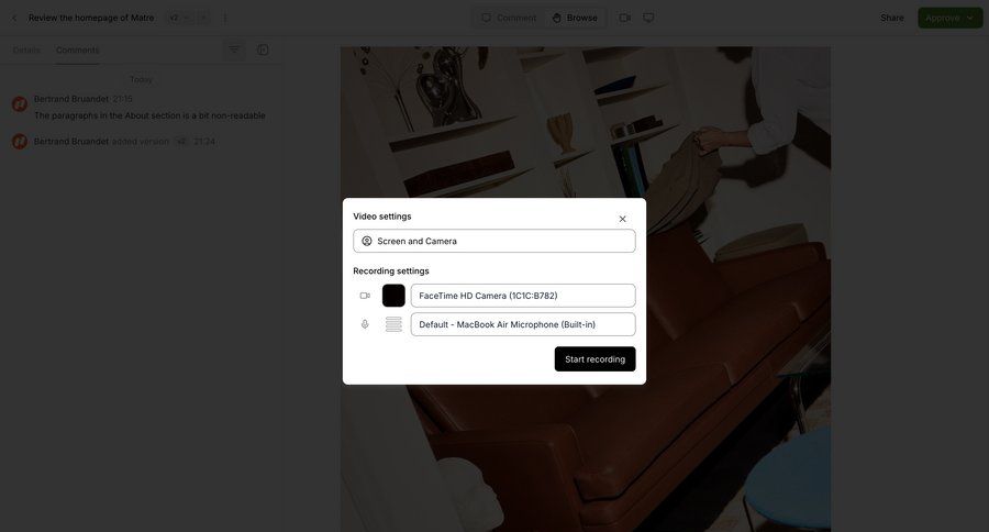 Workflow
			settings ux ui design