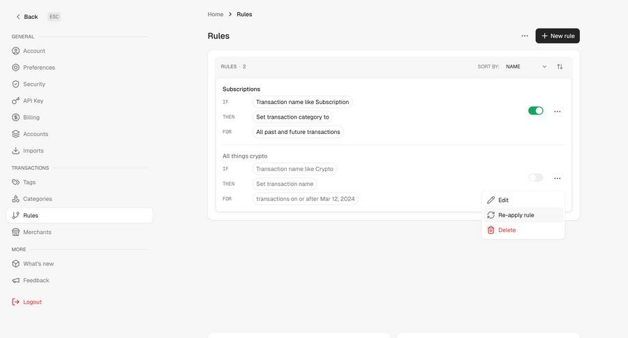 Maybe Finance screen example
