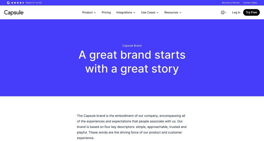 Capsule
				company ui page example