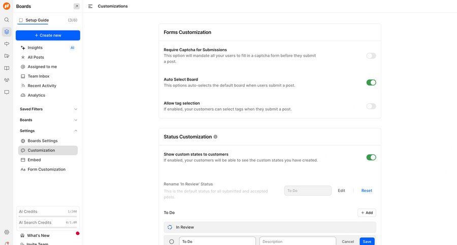 FeatureOS screen example