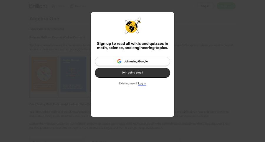 Brillant
				signup ui page example