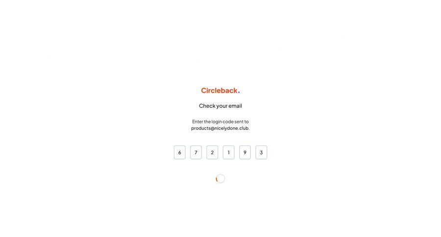Circleback
				signin page example