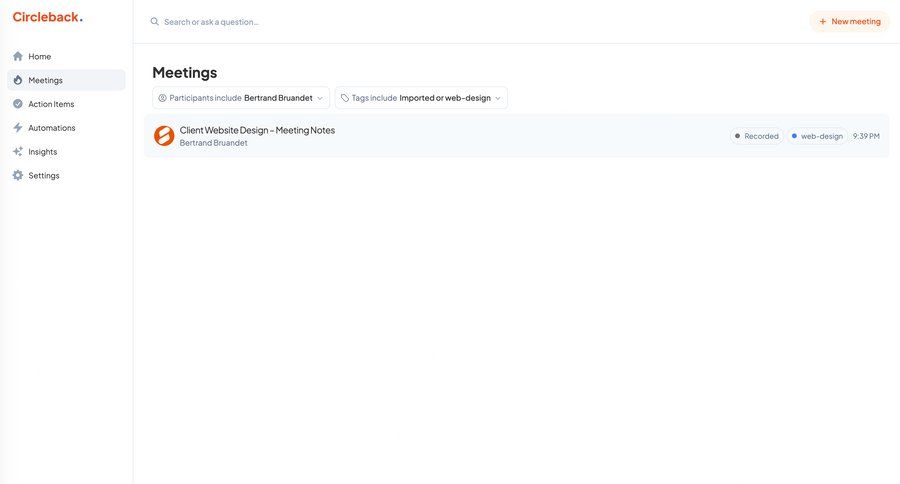 Circleback
			   ux ui design