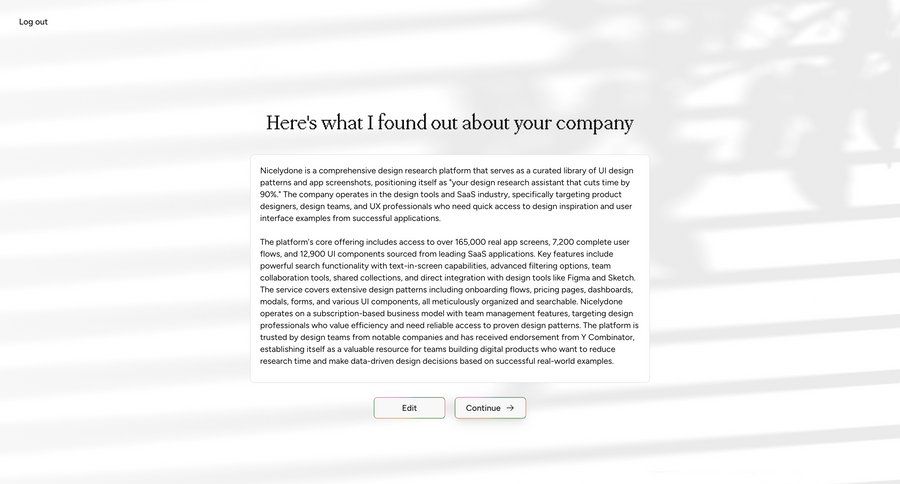 Cofounder screen example