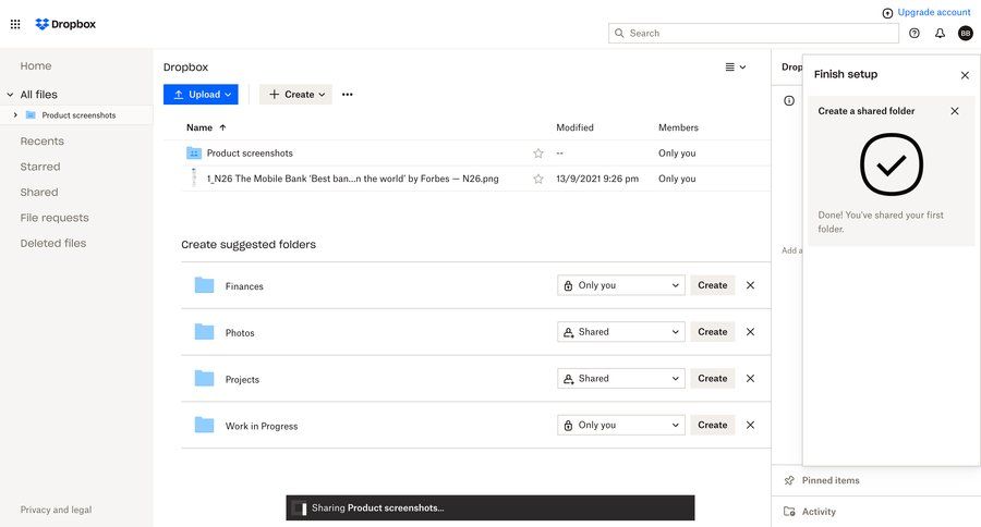 Dropbox
			          ux ui design