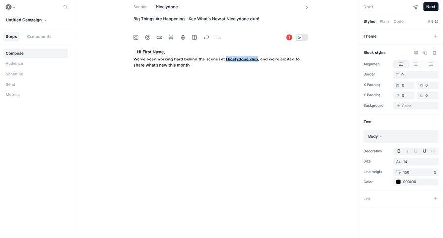 Loops screen example