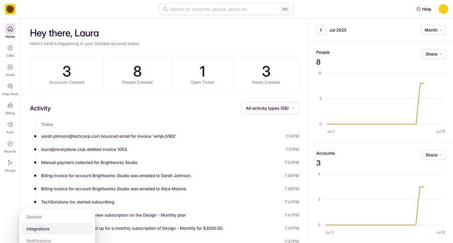 Outseta
			     ux ui design