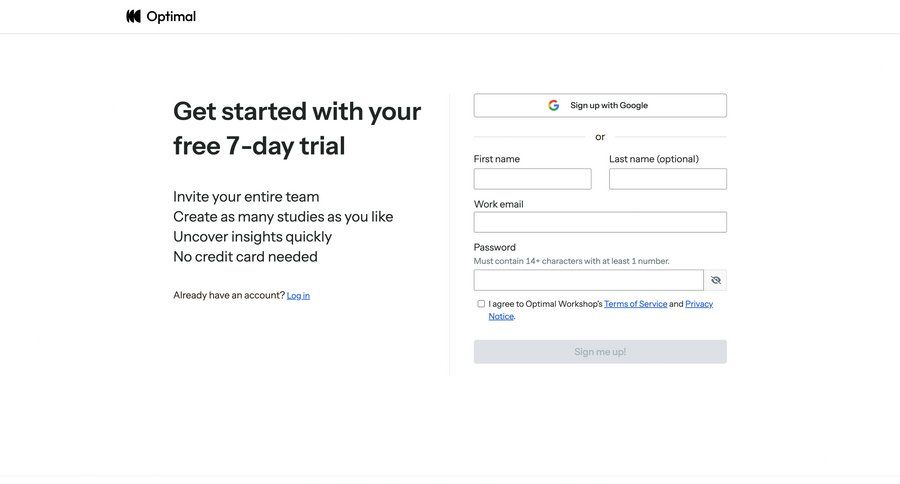Optimal screen example