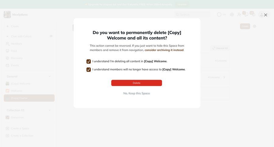 Mighty
			 account management confirmation confirmation screen account settings account deletion cancel deletion ui page example