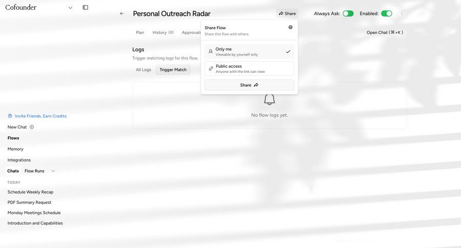 Cofounder
				settings ui page example