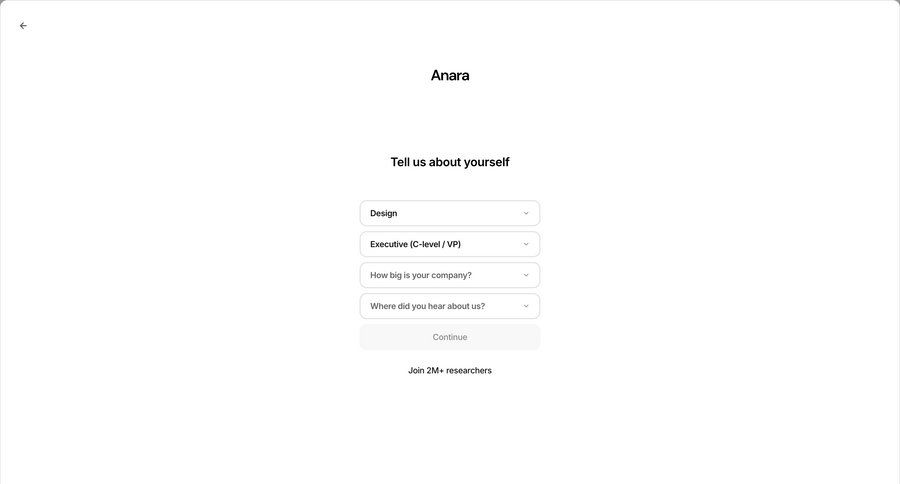 Anara screen example