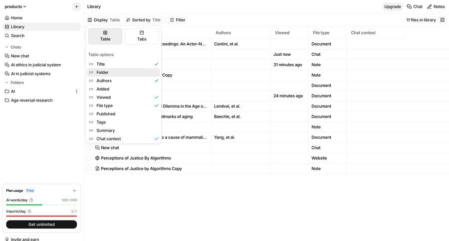 Anara screen example