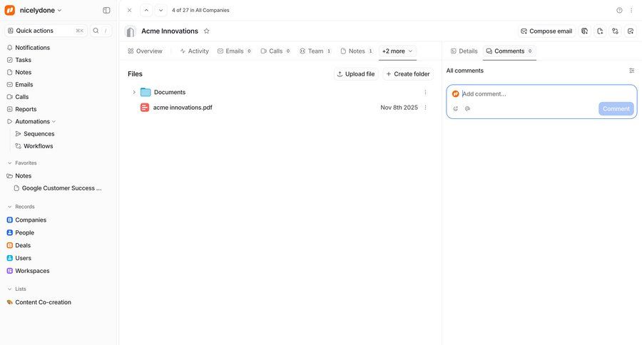 Attio
				list ui page example