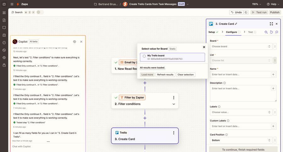 Zapier
			create dropdown & other states configuration project management workflow form automation data mapping workflow configuration setup integration ui page example