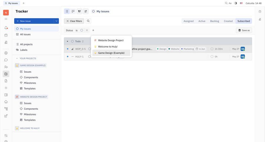 Huly
			      ux ui design