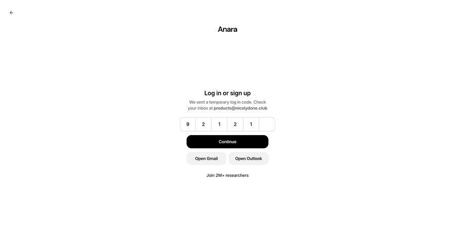 Anara
				signin page example