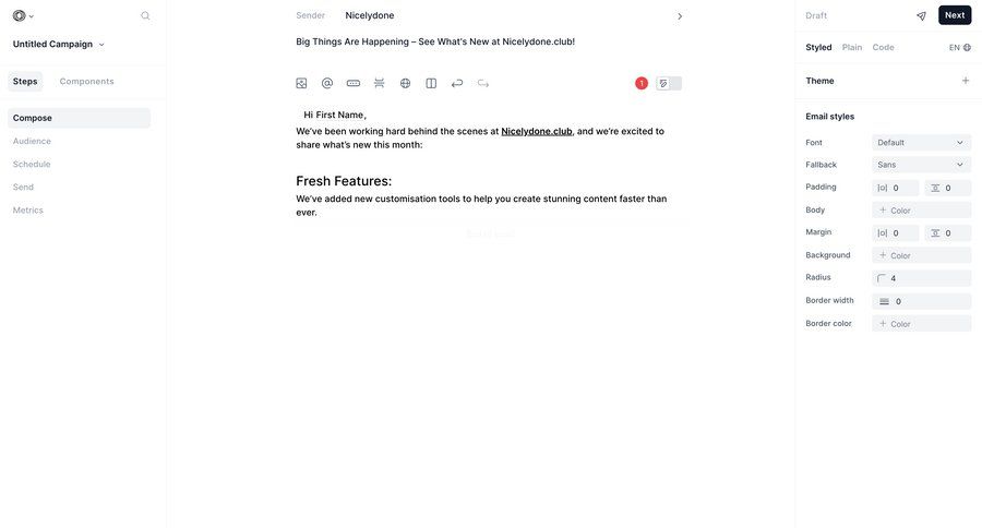 Loops screen example