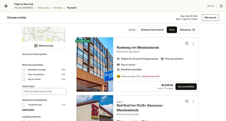 Travelperk screen example