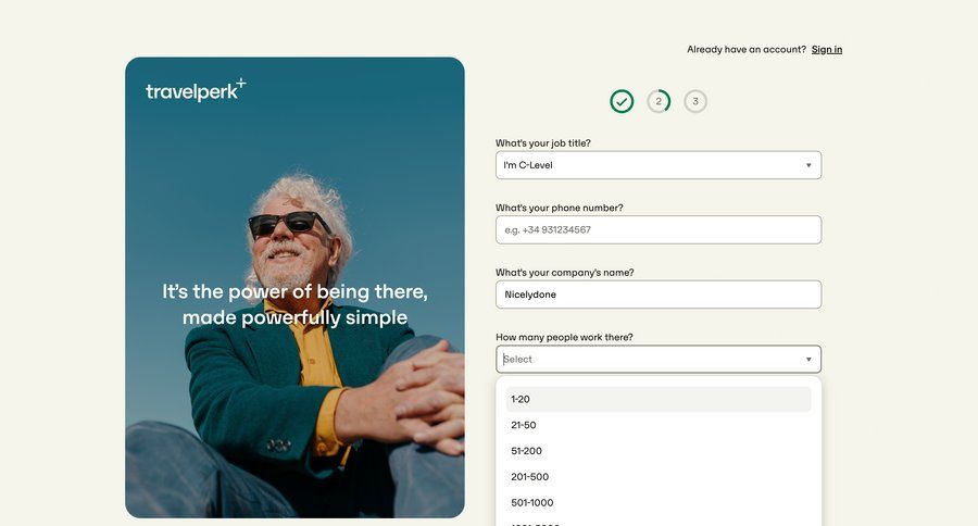 Travelperk screen example