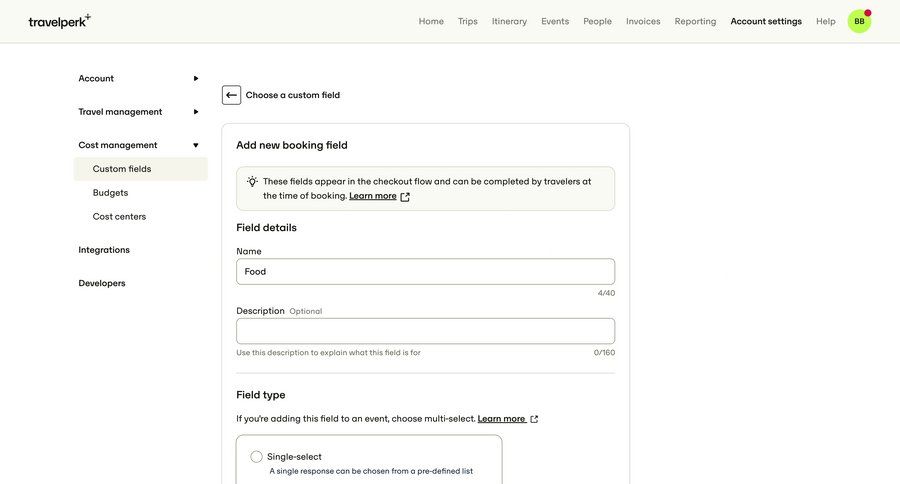 Travelperk screen example