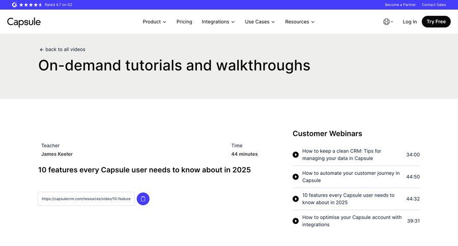 Capsule
				article ui page example