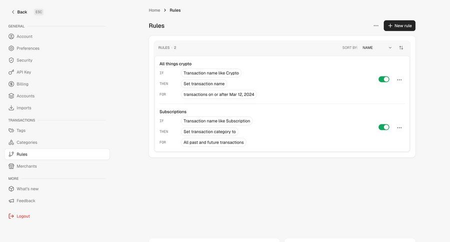 Maybe Finance screen example