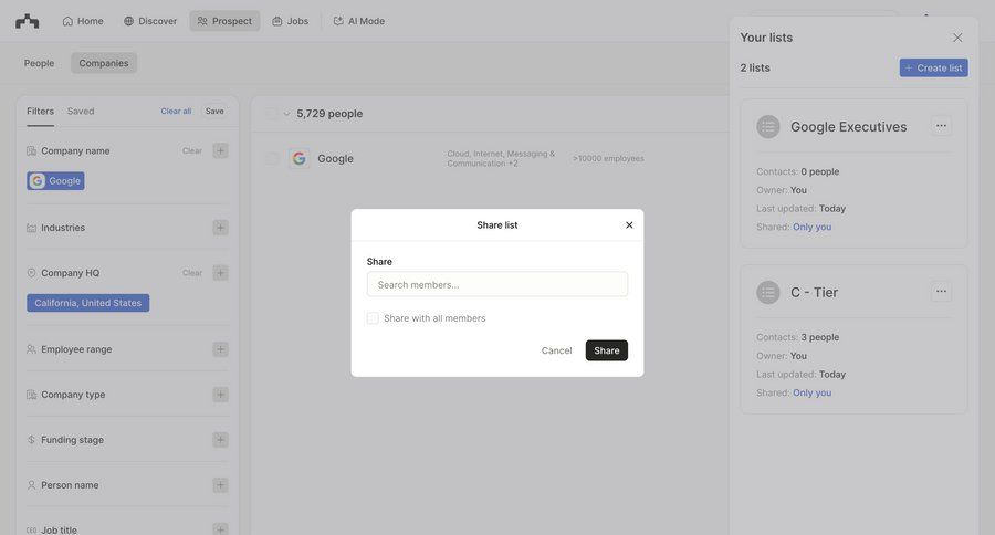 The org
			 data management collaboration grid share modal list management user data search bar search results ui page example