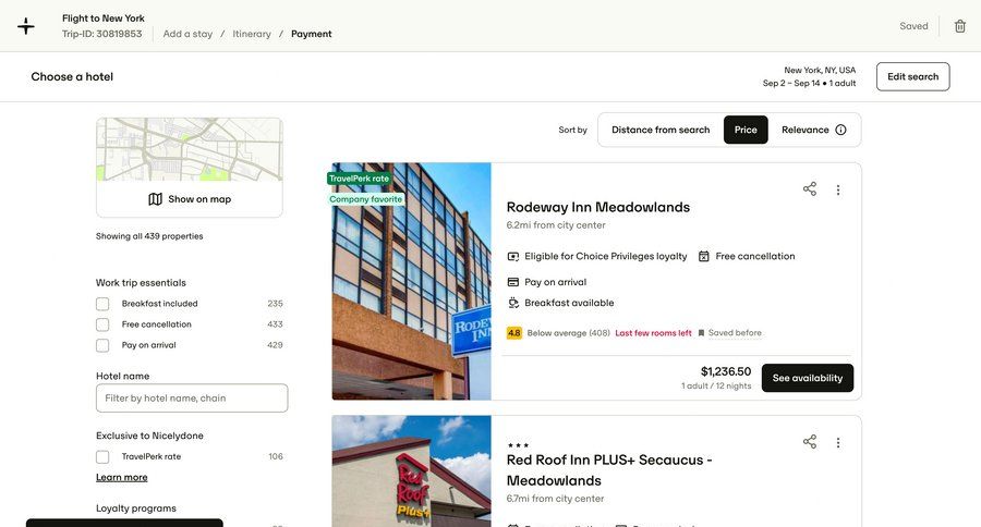 Travelperk screen example