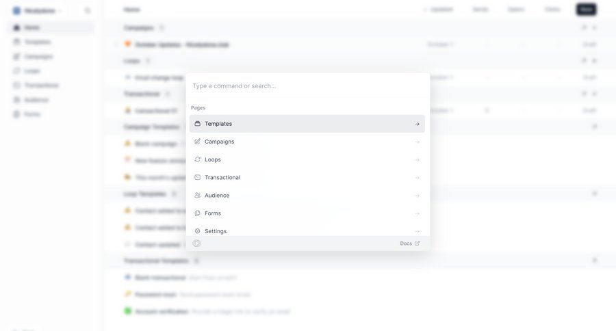 Loops screen example