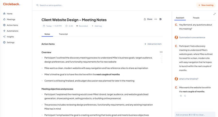 Circleback
			     ux ui design
