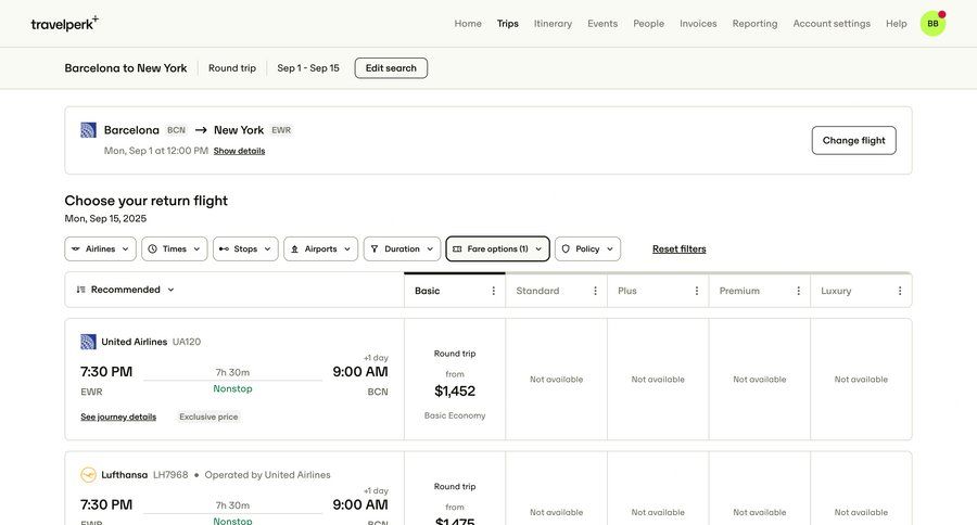 Travelperk screen example