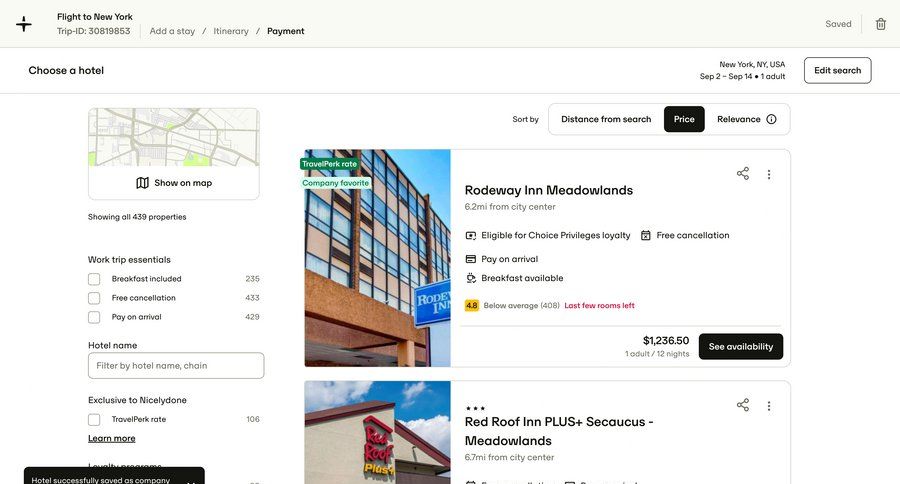 Travelperk screen example